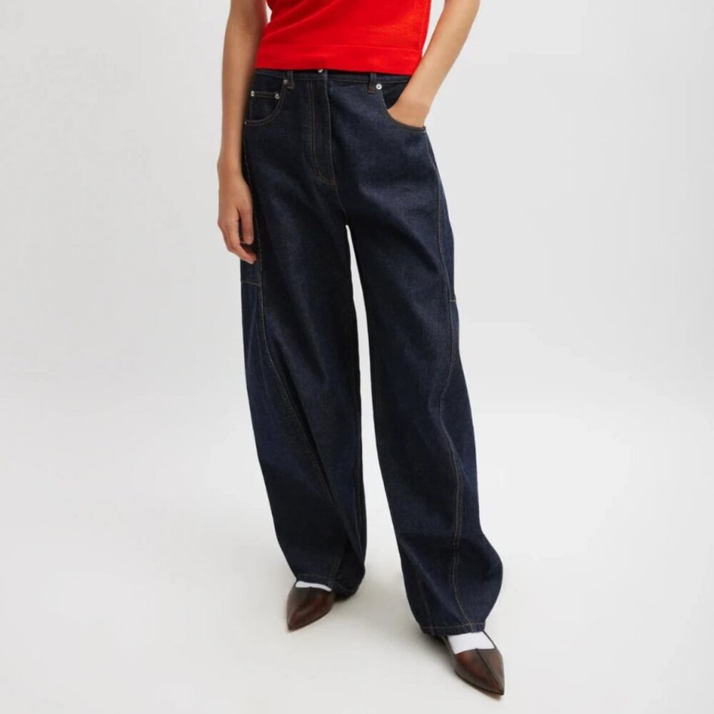 Tibi Indigo Denim Sid Jean Short